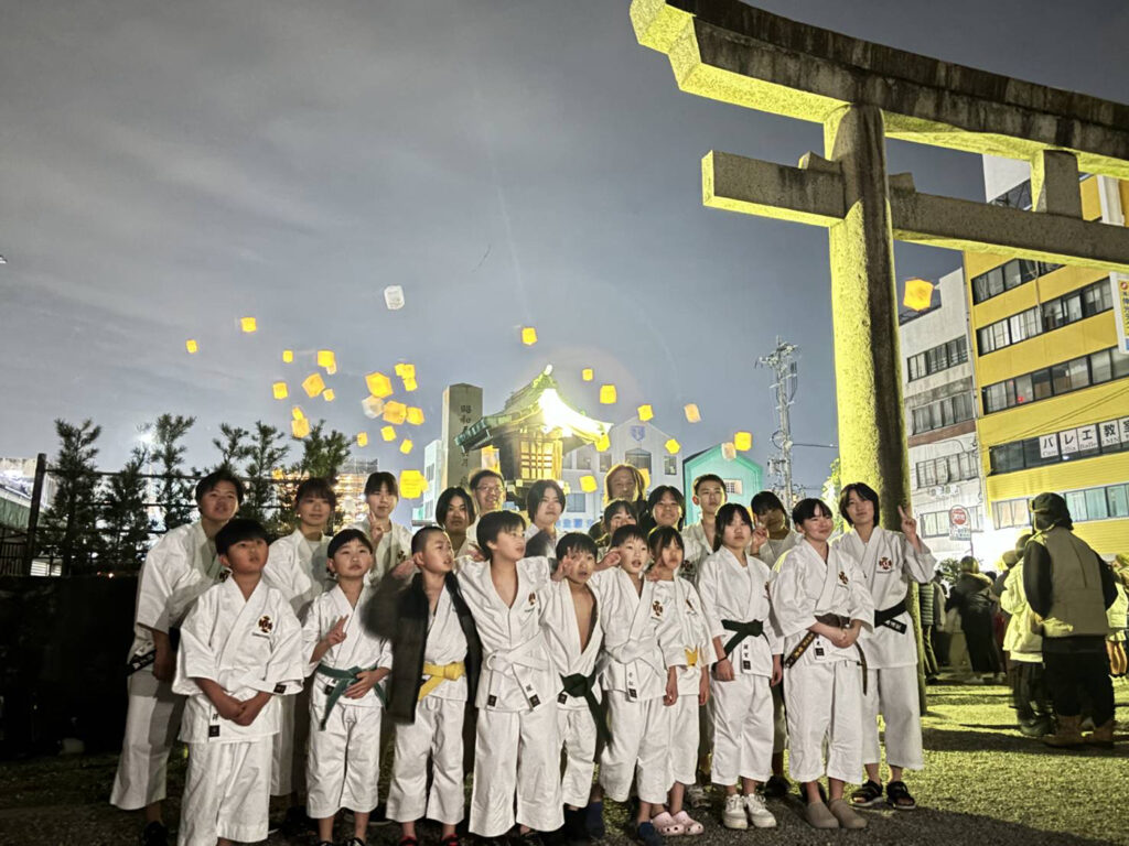 愛知県　一宮中部道院　真清田神社　ランタン祭　演武発表写真